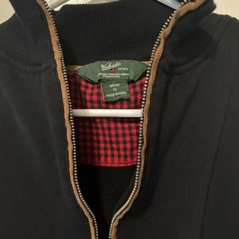 WoolRich Quarter Zip Up Black Sweater size : XL - Picture 4 of 8